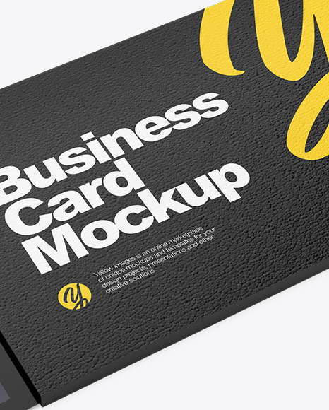 Business Card Cover Mockup - Half Side View