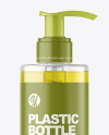 Clear Cosmetic Bottle with Pump Mockup