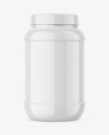 Glossy Protein Jar Mockup