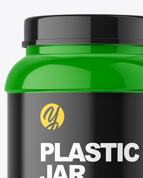 Glossy Protein Jar Mockup