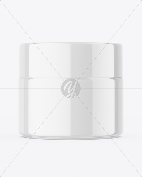 Glossy Cosmetic Jar Mockup