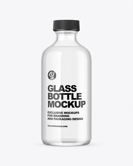 Clear Glass Bottle Mockup