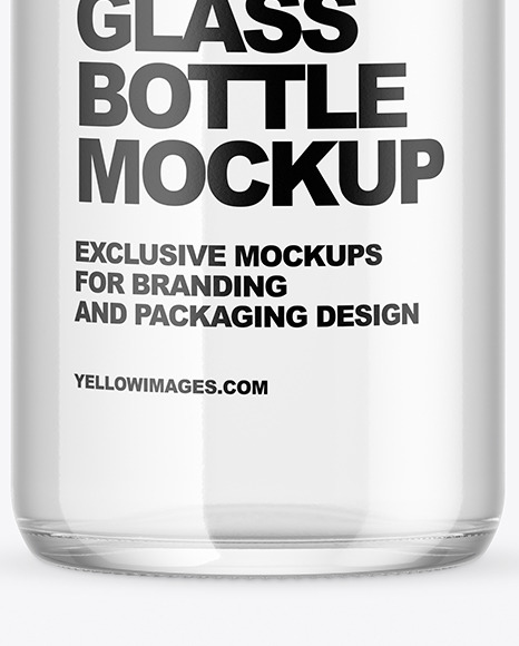 Clear Glass Bottle Mockup