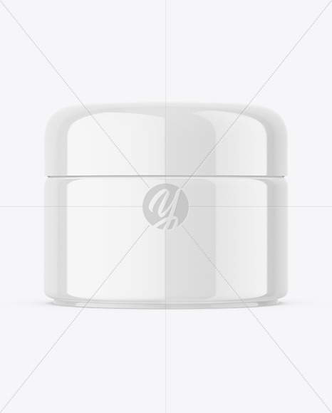 Glossy Cosmetic Jar Mockup