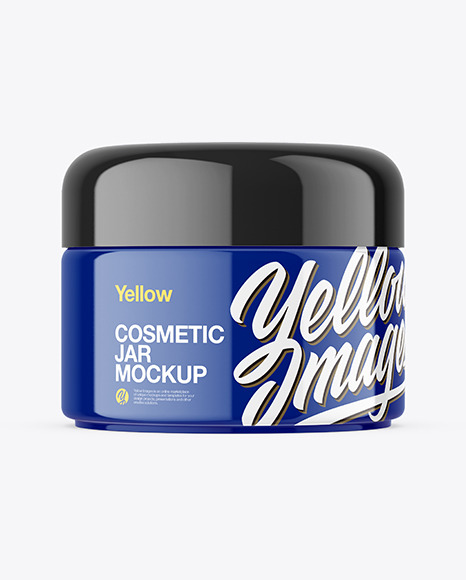 Glossy Cosmetic Jar Mockup - Face mask mockup psd