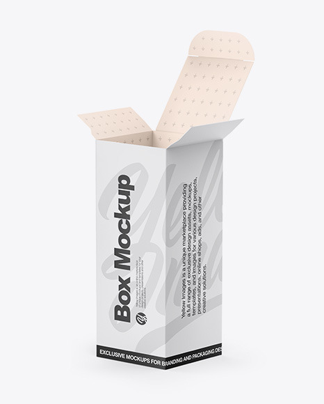 Paper Box W/ Amber Dropper Bottle Mockup