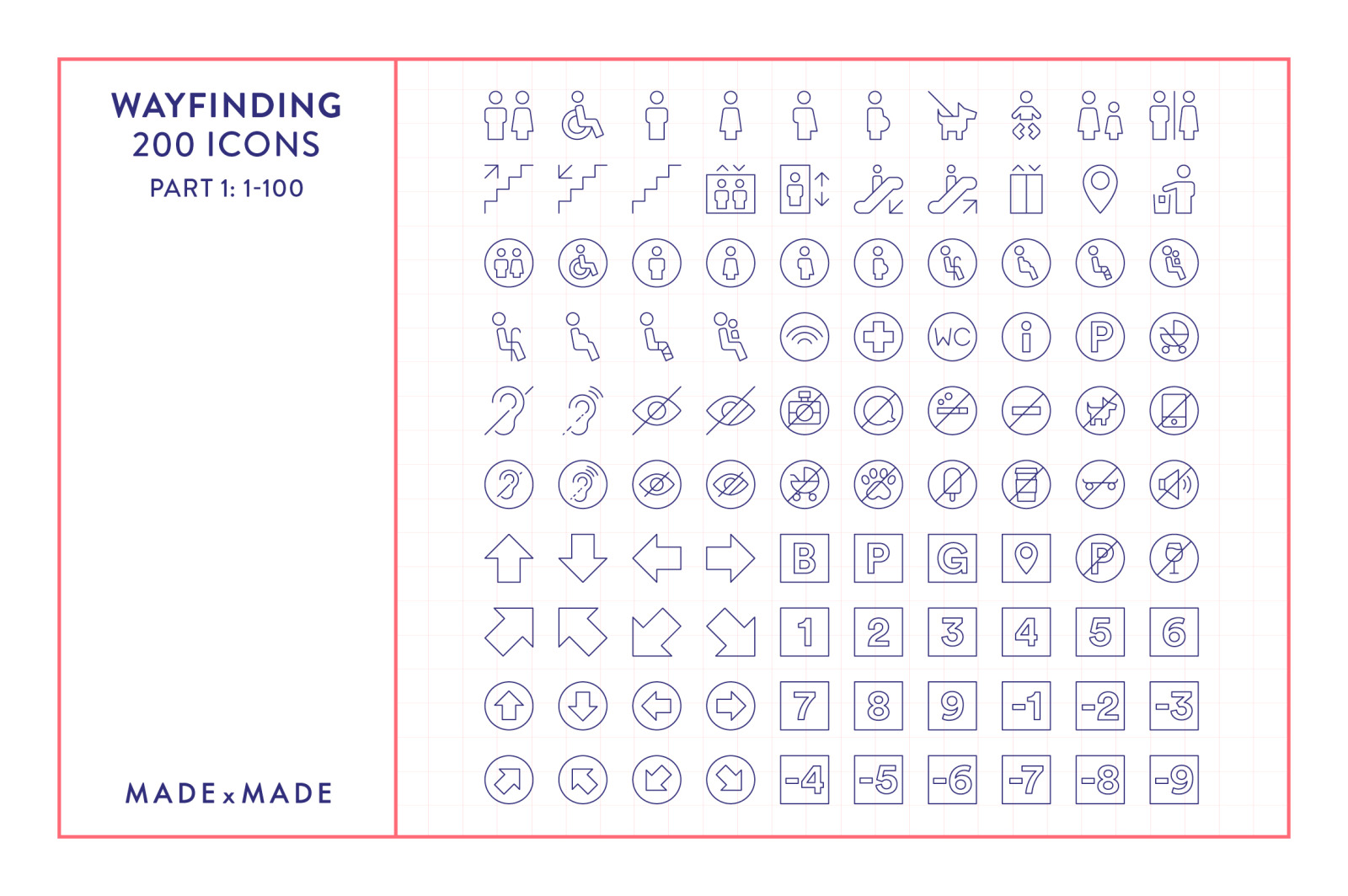 Line Icons – Wayfinding