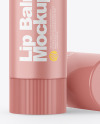 Glossy Lip Balm Tube Mockup