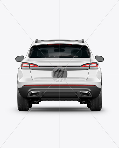 Crossover SUV Mockup – Back View