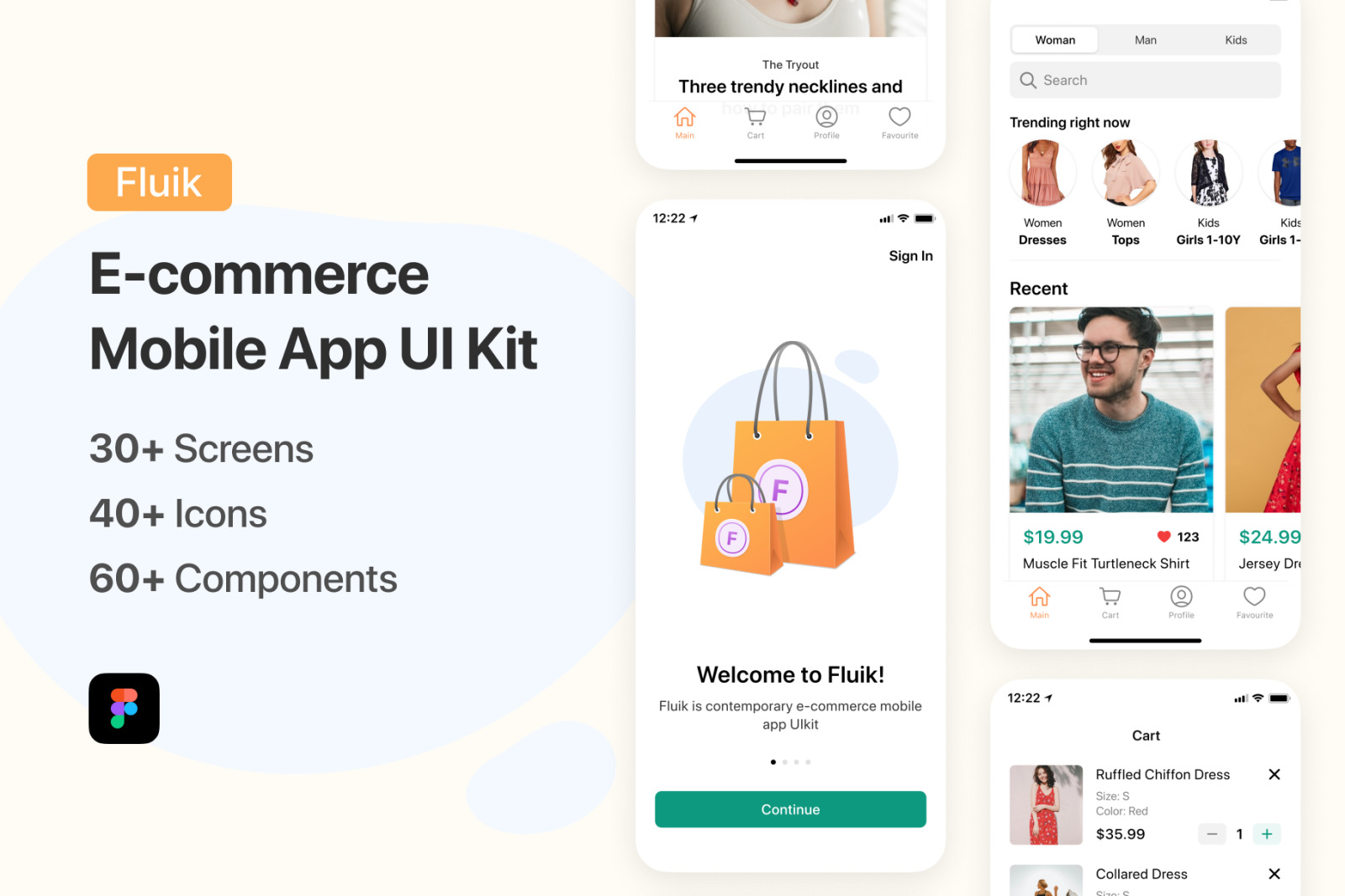 Fluik - E-commerce App UI Kit