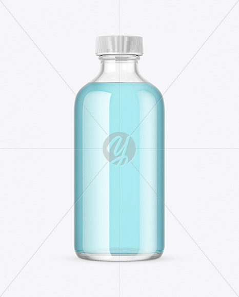 Clear Glass Bottle Mockup