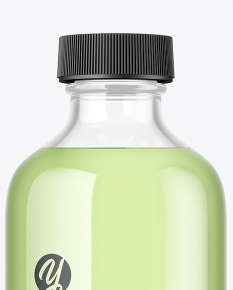 Clear Glass Bottle Mockup