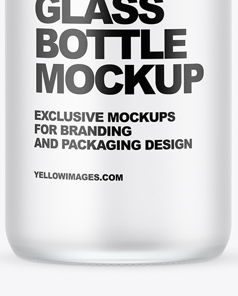 Frosted Glass Bottle Mockup