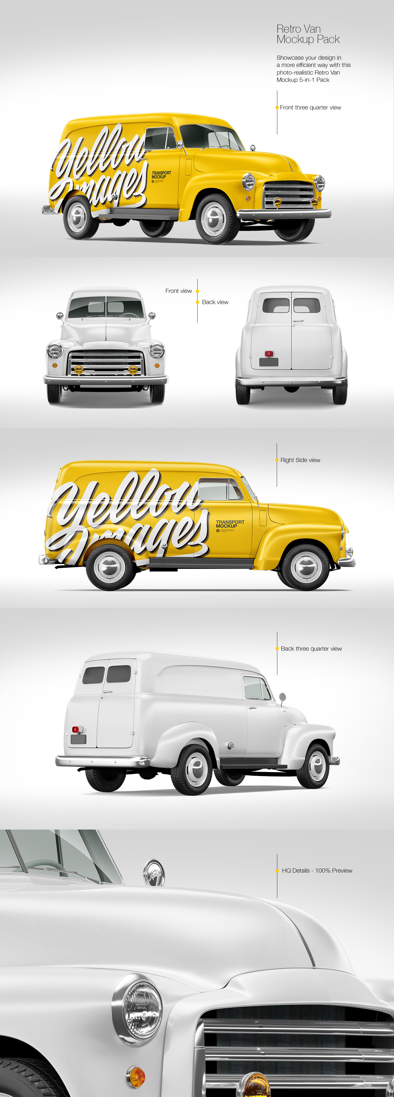 Retro Van Mockup Pack Retro Van Mockup Pack