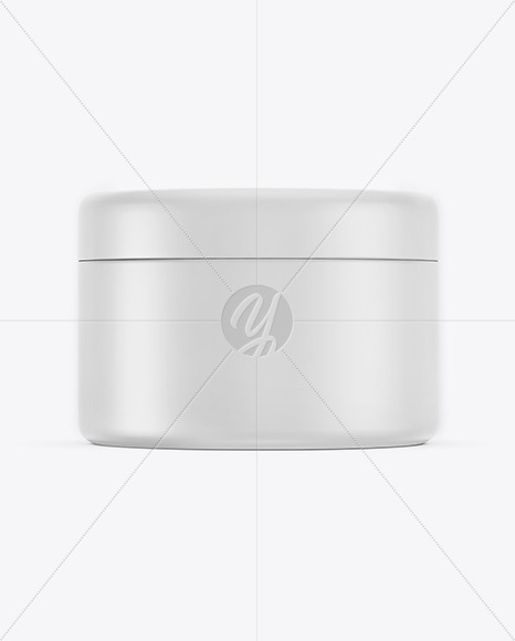 Closed Matte Plastic Cosmetic Jar Mockup