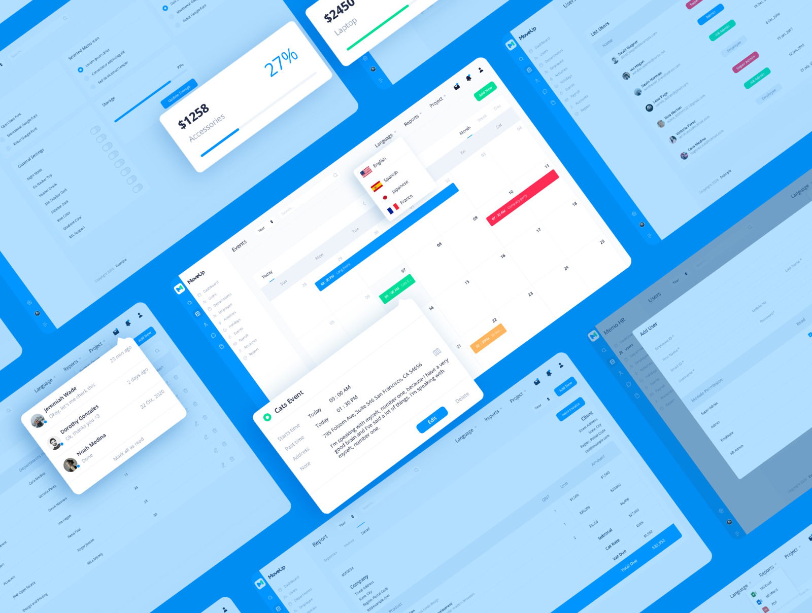 MoveUp - HR Management Admin Template