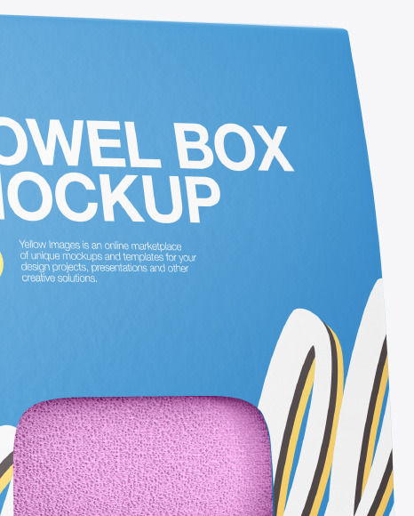 Box with Towels Mockup