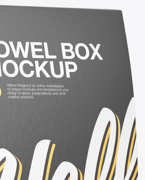 Box with Towels Mockup