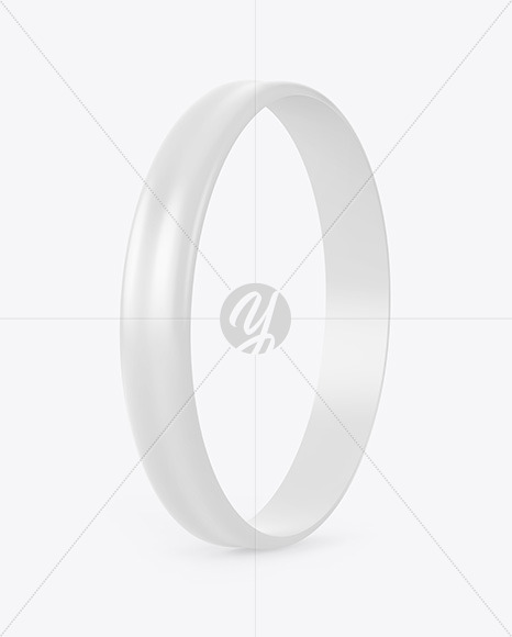 Glossy Silicone Wristband Mockup