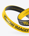 Two Glossy Silicone Wristbands Mockup