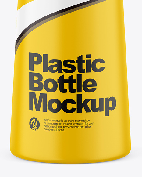 Matte Plastic Cosmetic Bottle With Pump Mockup