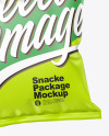 Matte Snack Package in a Hand Mockup