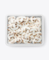 Plastic Tray With Sliced Champignon Mockup