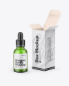 Paper Box W/ Green Dropper Bottle Mockup