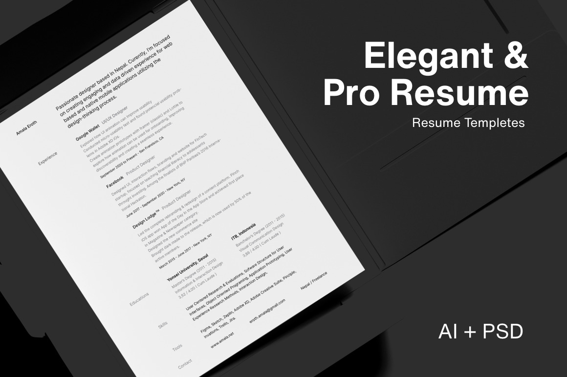 Elegant &amp; Pro Resume