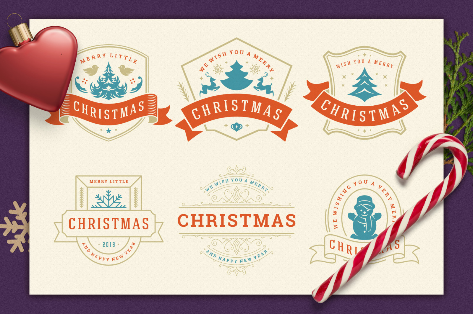 Christmas Retro Design Bundle Christmas Retro Design Bundle