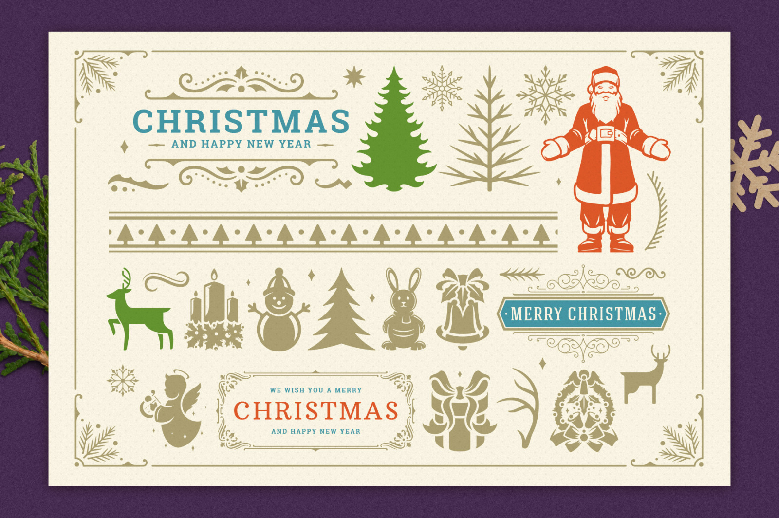 Christmas Retro Design Bundle Christmas Retro Design Bundle