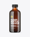 Amber Glass Bottle Mockup