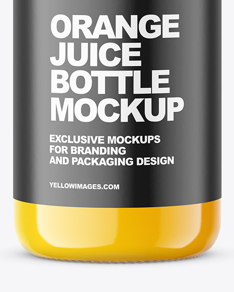 Orange Juice Bottle Mockup