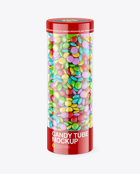 Transparent Candy Tube Mockup Transparent Candy Tube Mockup