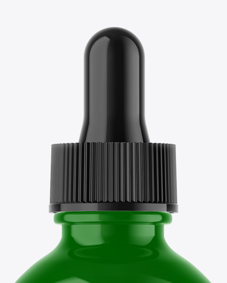 Glossy Plastic Dropper Bottle Mockup