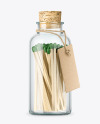 Bottle With Matches Mockup