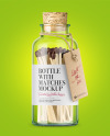 Bottle With Matches Mockup