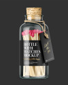 Bottle With Matches Mockup