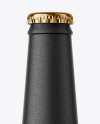 Black Ceramic Beer Bottle Mockup