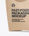 Kraft Paper French Fries Small Size Packaging Mockup - Half Side View