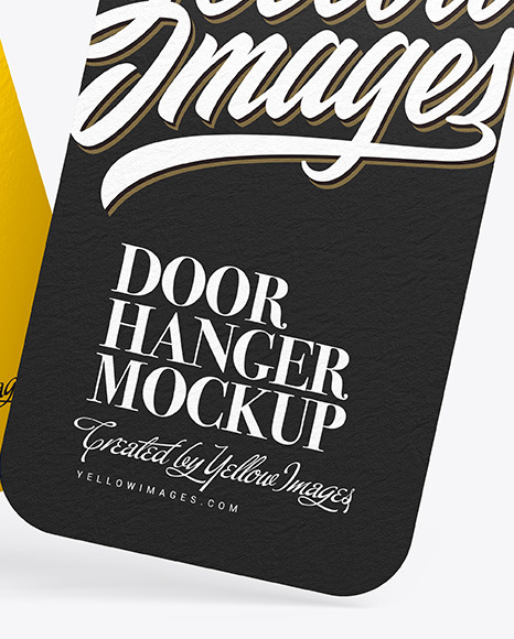 Two Door Hangers Mockup