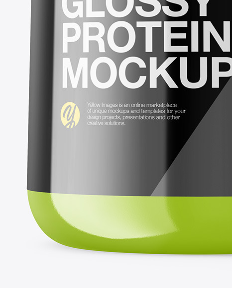 Glossy Protein Jar Mockup