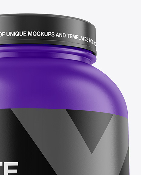 Matte Protein Jar Mockup