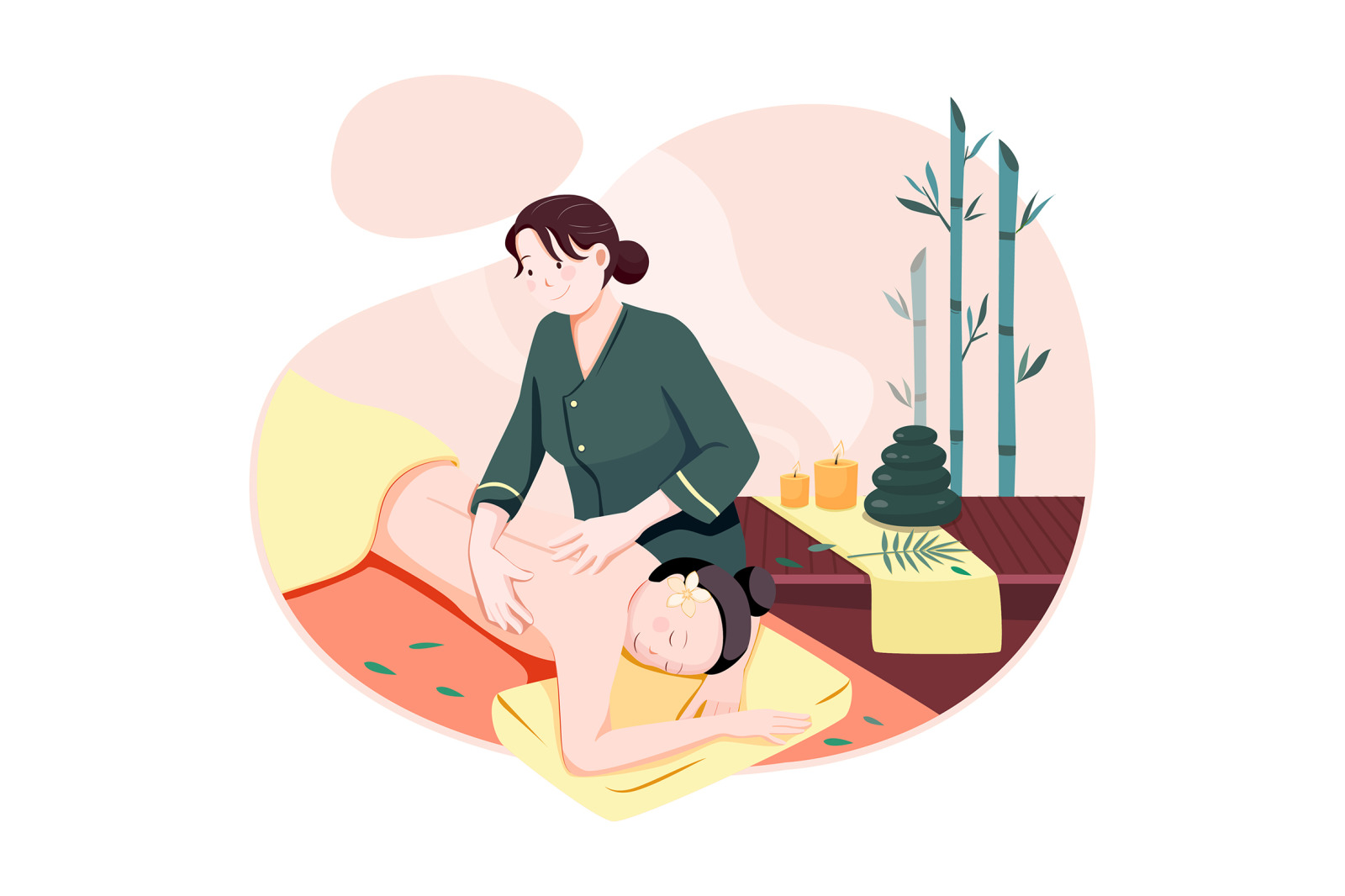 M141_Massage Service Illustrations M141_Massage Service Illustrations