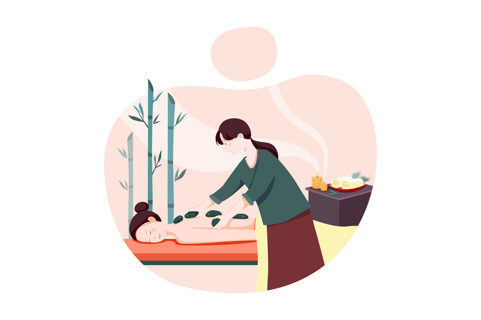 M141_Massage Service Illustrations M141_Massage Service Illustrations