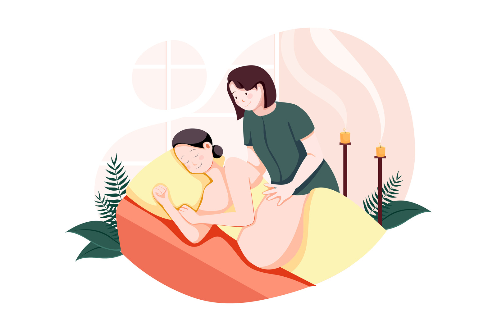 M141_Massage Service Illustrations M141_Massage Service Illustrations