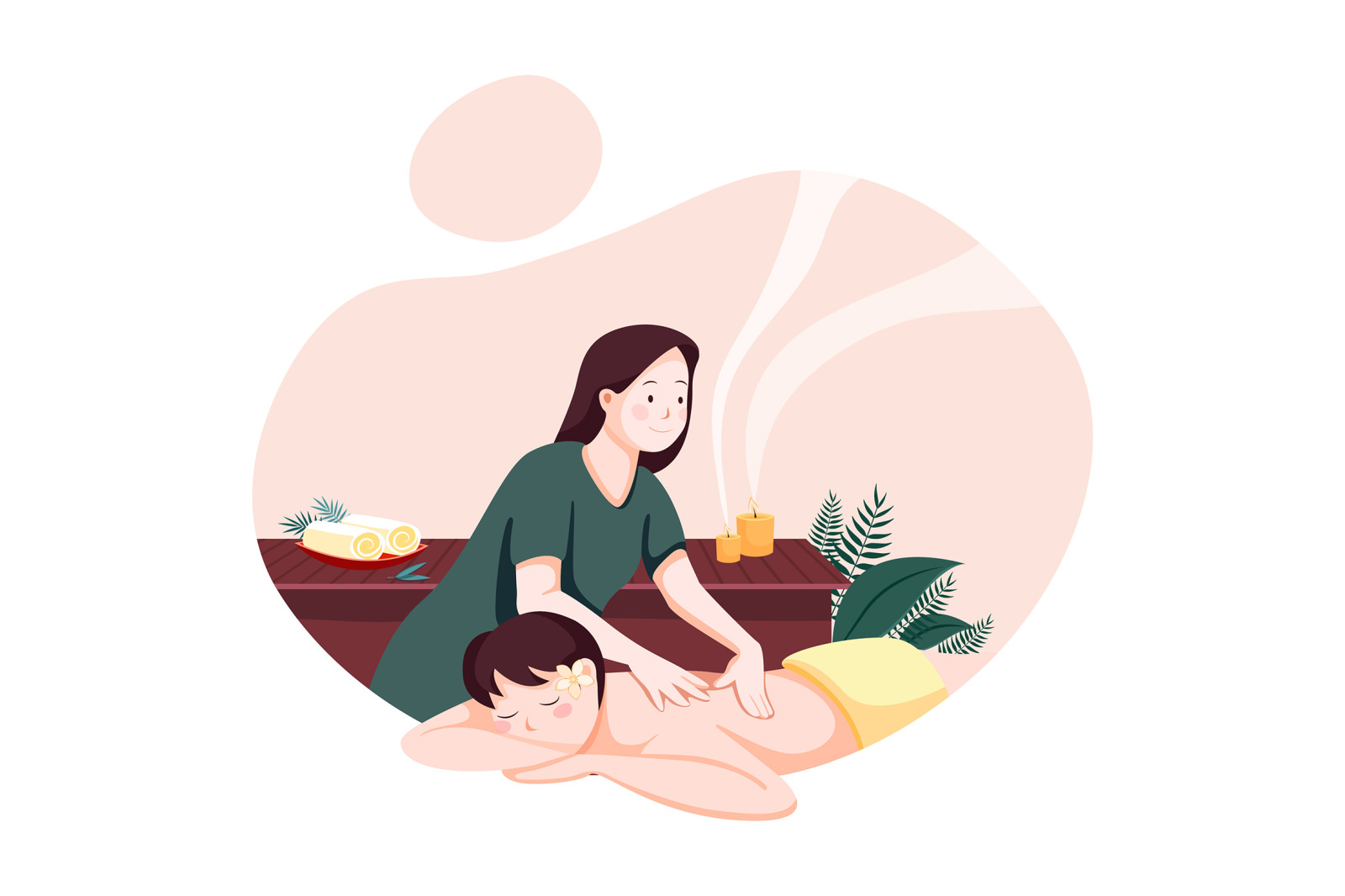 M141_Massage Service Illustrations M141_Massage Service Illustrations