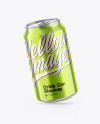 Glossy Metallic Drink Can Mockup