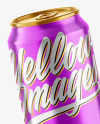 Glossy Metallic Drink Can Mockup