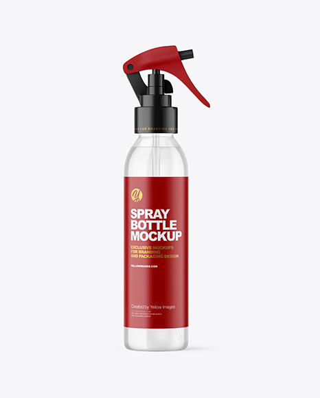 Clear Spray Bottle Mockup